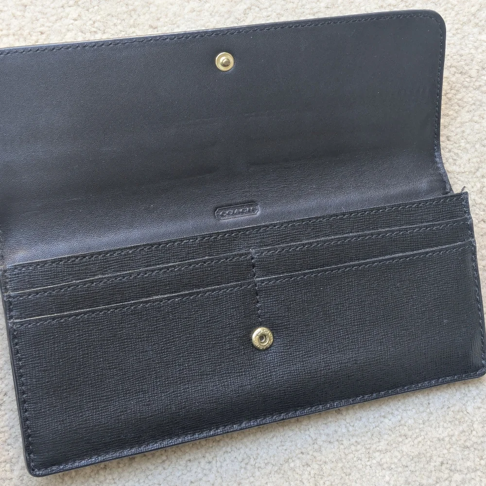 Coach Black Leather Wallet